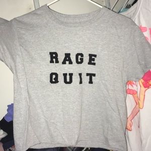 “Rage quit” crop top